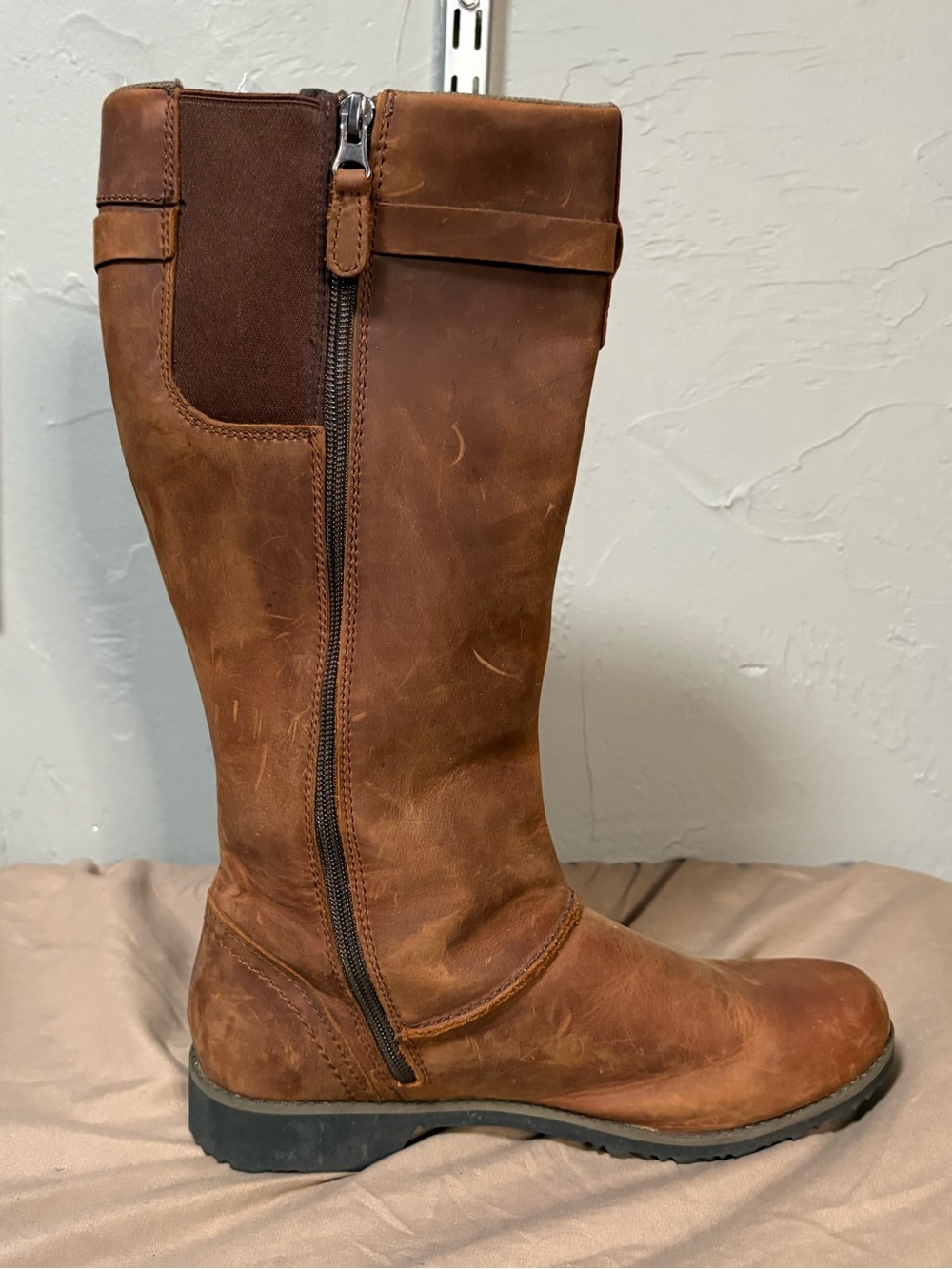 Eddie Bauer Chestnut Leather Tall Pull-On Boots - Picture 4 of 16